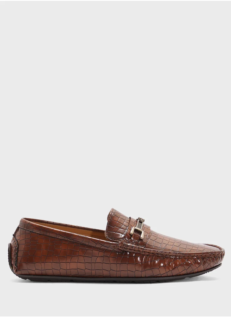 Robert Wood Croc Emboss Loafers