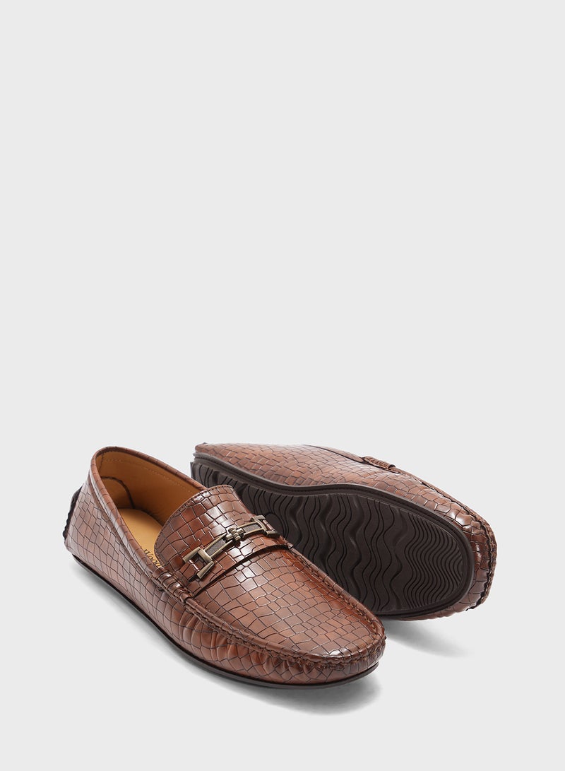 Robert Wood Croc Emboss Loafers  - Image 3