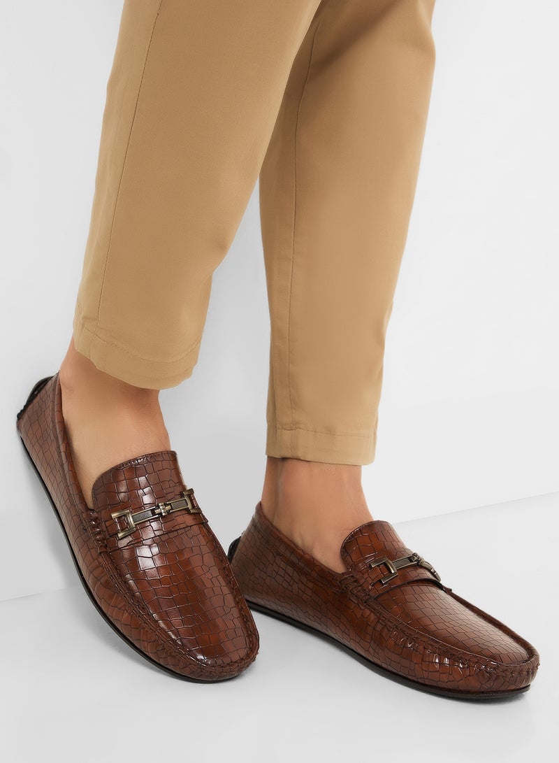 Robert Wood Croc Emboss Loafers  - Image 5
