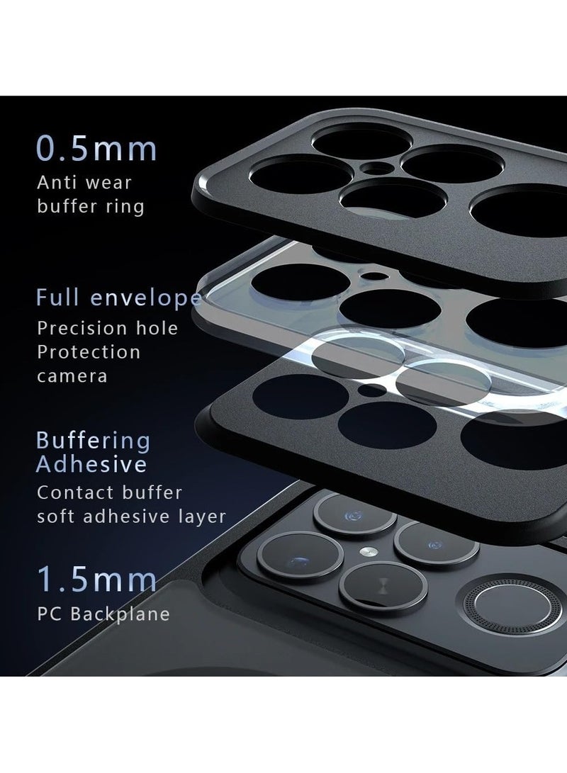 general Magnetic Protective Case for Xiaomi POCO F8 Ultra, [Supports Wireless Charging] Matte semi-transparent black case with anti-yellowing air cushion protection PC+TPU shock-absorbing cover - Image 4