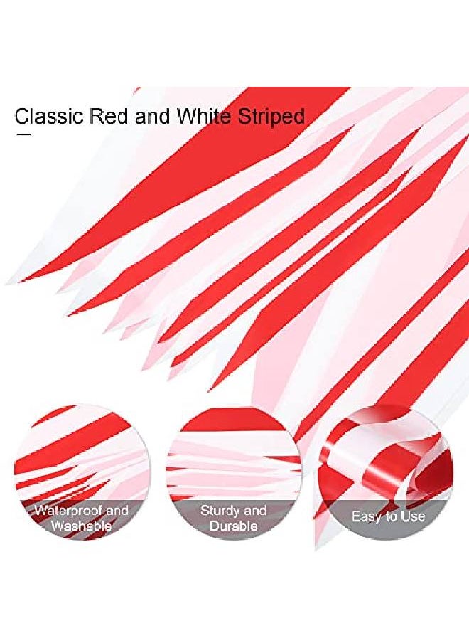 Tatuo - 8 Sets 256 Ft 160 Pieces Carnival Circus Bunting Banner Red And White Striped Pennant Banner Triangle Bunting Flag For Carnival Circus Birthday Party Decorations Supplies - Image 1