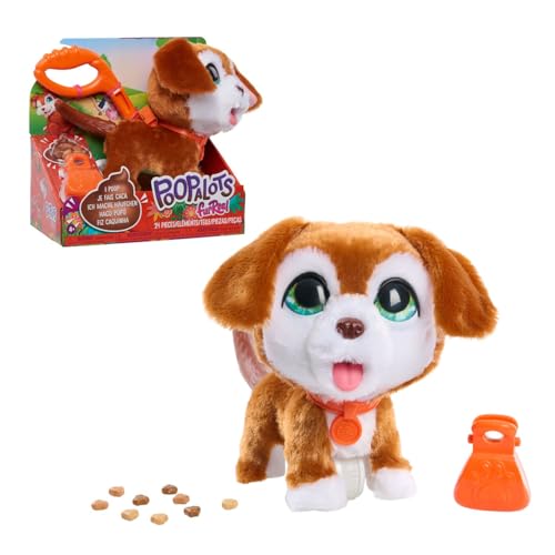 FurReal PoopALots Big Wags Interactive 8inch Walking Plush Stuffed Animal Pooping Puppy with Leash 14Pieces Kids Toys for Ages 4 Up by Just Play - Image 1