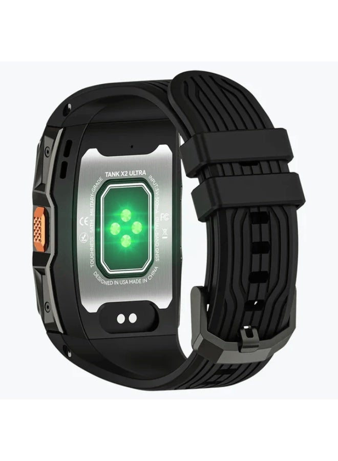 KOSPET 290 mAh 290 mAh KOSPET Tank X2 Ultra Rugged Military Smartwatch for Men with 1.64” AMOLED Display, Dual-Band GPS with 6 Satellite Systems, 5ATM & IP69K Waterproof, 170+ Sports Modes, 24/7 Health Monitoring, Long Battery Life - black - Image 4