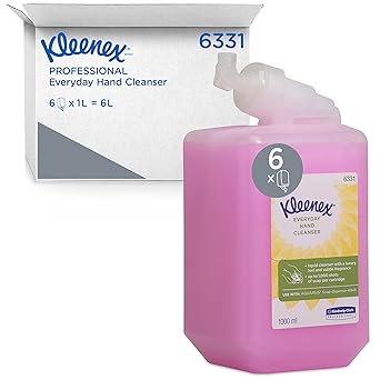 Kleenex سكوت إيسينشال فوم صابون يد سائل معطر إعادة تعبئة وردي 6331 صديق للبيئة حتى 1000 جرعة متوافق مع موزعات أكواريوس كيمبرلي كلارك 6 لترات إعادة تعبئة - Image 1