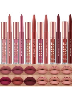 LANGMANNI 6 Matte Lipstick with 6 Lipliners Durable Lip Gloss Long-Lasting Non-Stick Cup Not Fade Waterproof High Pigmented Velvet Lipgloss Kit Beauty Cosmetics Makeup Gift for Girls(12PCS)  - Image 5