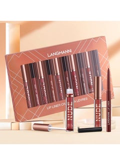 LANGMANNI 6 Matte Lipstick with 6 Lipliners Durable Lip Gloss Long-Lasting Non-Stick Cup Not Fade Waterproof High Pigmented Velvet Lipgloss Kit Beauty Cosmetics Makeup Gift for Girls(12PCS)  - Image 4
