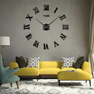 Timelike 3D DIY Wall Clock,  1M Modern Frameless Large 3D DIY Wall Clock Kit Decoration Home for Living Room Bedroom - Image 1