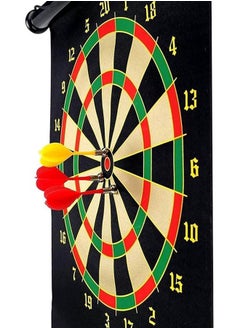 Generic Double Sided Dart Game Portable Folding Dart Game 6 Non-Pointed Darts Size 12  - Image 1