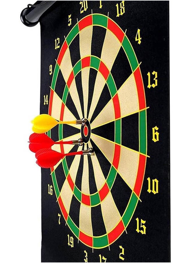 Generic - Double Sided Dart Game Portable Folding Dart Game 6 Non-Pointed Darts Size 12 - Image 1