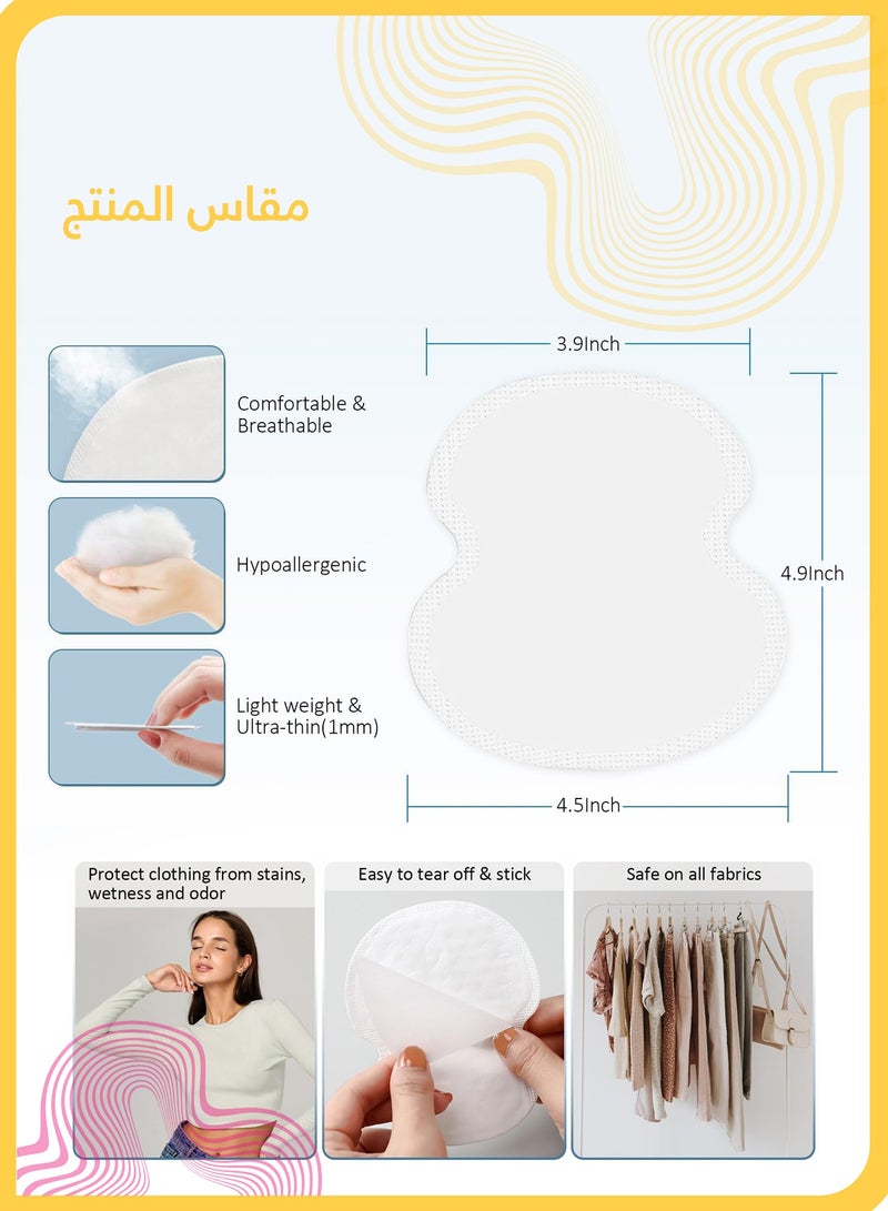 She&Little 100 Pcs Disposable Underarm Sweat Pads, Individually Packaged, Sweat Shields for Women & Men, Safe for Pregnant Women, High Absorbency, Odorless, Breathable, Perfect for Travel, Work, Outdoor Activities - Image 5