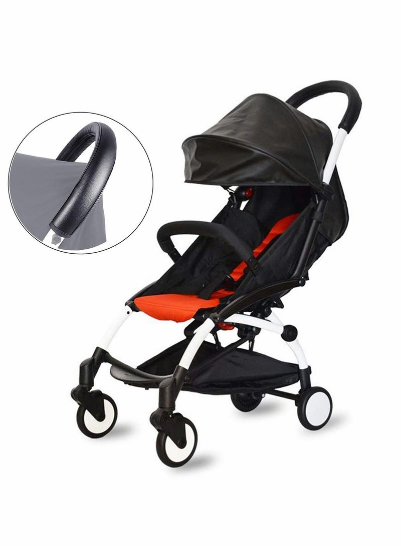 Y&D Baby Stroller Handle Protector, PU Leather Protective Cover Universal with Zipped Closure, Waterproof, Anti-Dirty, Anti-wear, Anti-Breakage - Image 3
