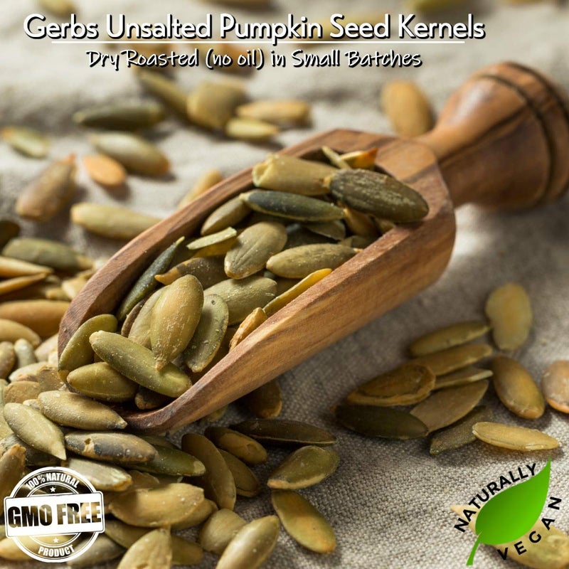 GERBS Unsalted Pumpkin Seed Kernels 2 LBS|Top 14 Allergy Free Food |Use in salads, yogurt, bake, oatmeal, trail mix|Grown in Canada, packed in US - Image 4