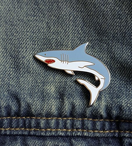 Pinsanity Great White Shark Enamel Lapel Pin - Image 4