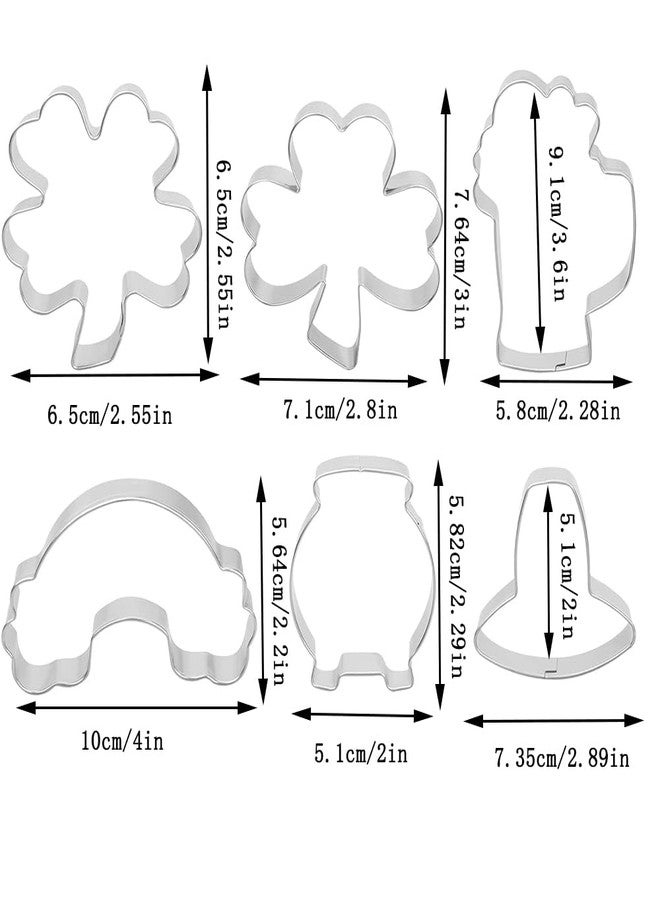 Ahorasky St. Patrick's Day Cookie Cutter Set - 6 pcs Stainless Steel St.Patrick's Day Shaped Cutters for Used for baking and making cookies, breads and sandwiches - Image 2