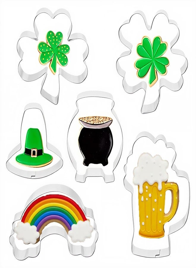 Ahorasky St. Patrick's Day Cookie Cutter Set - 6 pcs Stainless Steel St.Patrick's Day Shaped Cutters for Used for baking and making cookies, breads and sandwiches - Image 1