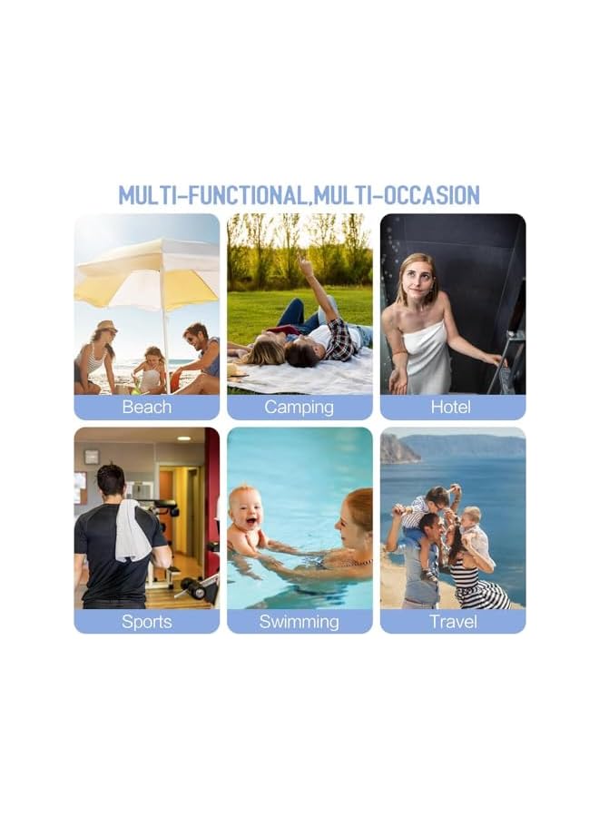 The Bros 10PCS Disposable Bath Towels, Soft Absorbent Pure Cotton Big Shower Towels, Portable Body Towel, Individual Packing, White for Beach Hiking Hotel Spa - 60 * 120CM - Image 2