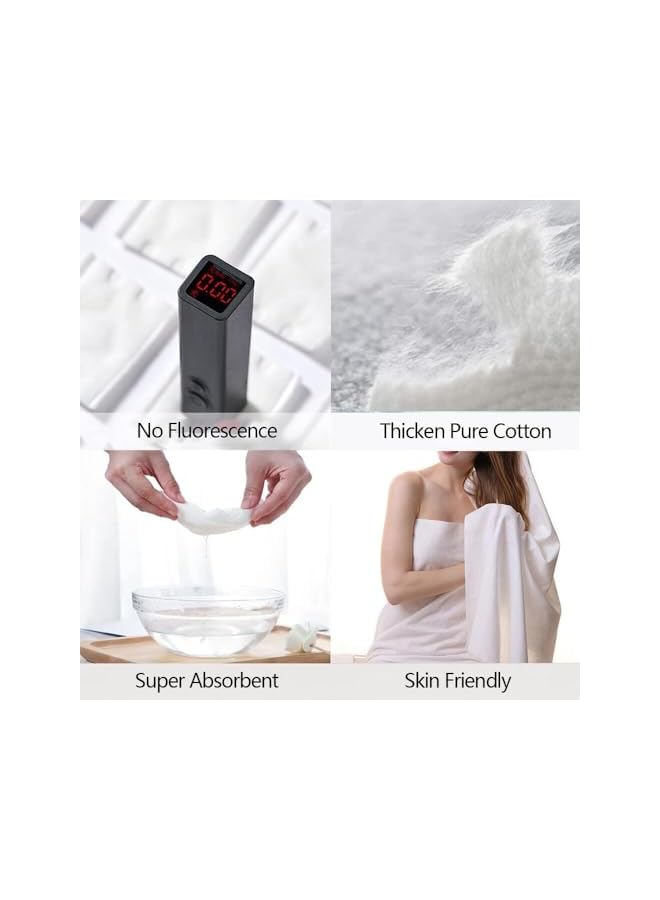 The Bros 10PCS Disposable Bath Towels, Soft Absorbent Pure Cotton Big Shower Towels, Portable Body Towel, Individual Packing, White for Beach Hiking Hotel Spa - 60 * 120CM - Image 4