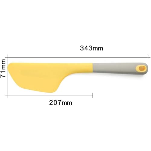Trifecta Extra Large Cream Spatula, Silicone Cake Spatula Non Stick Baking Scraper Heat-Resistant Butter Scraper, Cake Smoother Kitchen Tool, Mixing and Stirring Tool (Yellow, Pack of 1) - Image 2