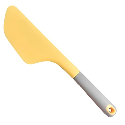 Trifecta Extra Large Cream Spatula, Silicone Cake Spatula Non Stick Baking Scraper Heat-Resistant Butter Scraper, Cake Smoother Kitchen Tool, Mixing and Stirring Tool (Yellow, Pack of 1) - Image 1