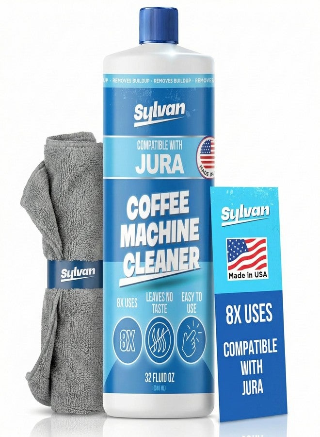 Sylvan Hills Jura Compatible Descaling Solution | Free Cleaning Cloth | 12 Month Supply | Made in the USA | Descaler for all Jura Machines | 32 Oz | Coffee Machine Cleaner for Coffee Makers | Descales and Cleans - Image 1