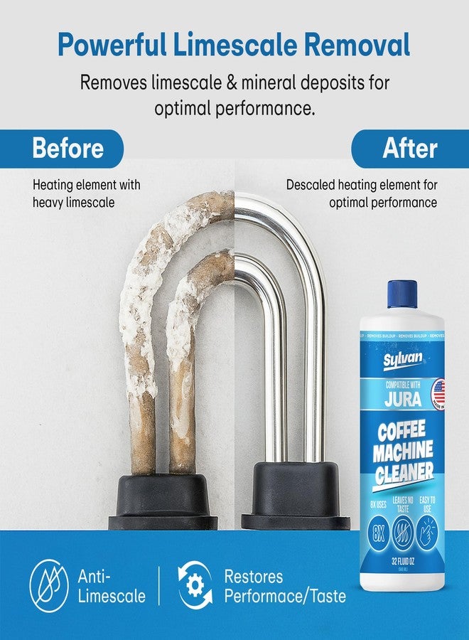 Sylvan Hills Jura Compatible Descaling Solution | Free Cleaning Cloth | 12 Month Supply | Made in the USA | Descaler for all Jura Machines | 32 Oz | Coffee Machine Cleaner for Coffee Makers | Descales and Cleans - Image 4