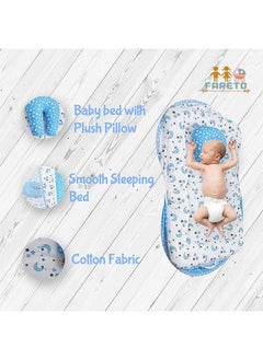 Combo Of Baby Nest | Net With Bed | Carry Bag | 4 Pcs Bedding Set(Fullset Nest) (Blue Moon) - pzsku/Z9DA4C6A8FDD46F26FE8FZ/45/_/1735566789/549ea01e-447a-4edb-af88-5b36beb4b8ca