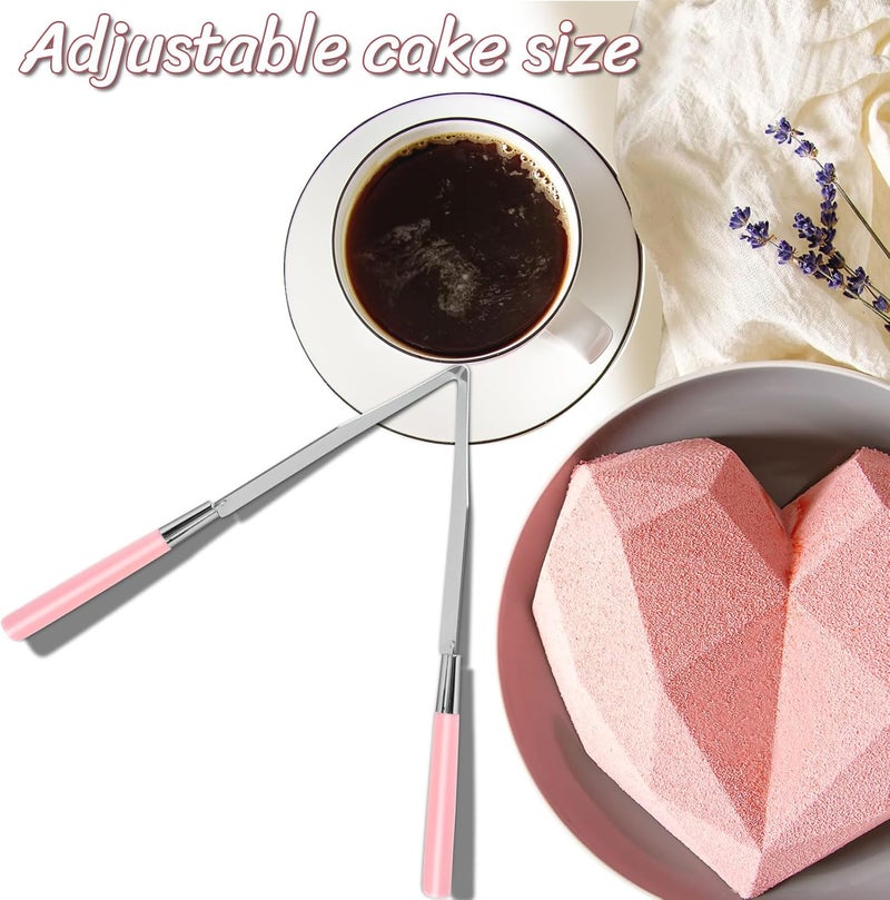 Lmisraely 2 Pcs Cake Slicer Cutter and Multi Function Cake Server Stainless Steel Set for Cutting and Serving Desserts, Brownies, Pizza Cake Spatula - Image 5