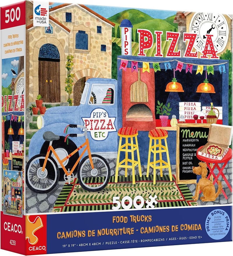 Ceaco - Food Trucks - Pip's Pizza Truck - 500 Piece Jigsaw Puzzle - Image 1
