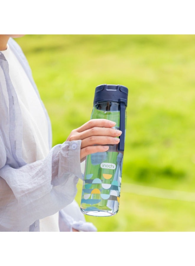 Inochi Kita Fami Active Water Bottle 700ml / Premium Quality BPA Free | Non-Toxic and Safe | For Outdoor Adventures, Sports Activities, Travel, School, Work | with Leak Proof Flip Top Lid | With Carry Strap | Convenient Opening Button | Dishwasher Safe -  Turquoise - Image 4