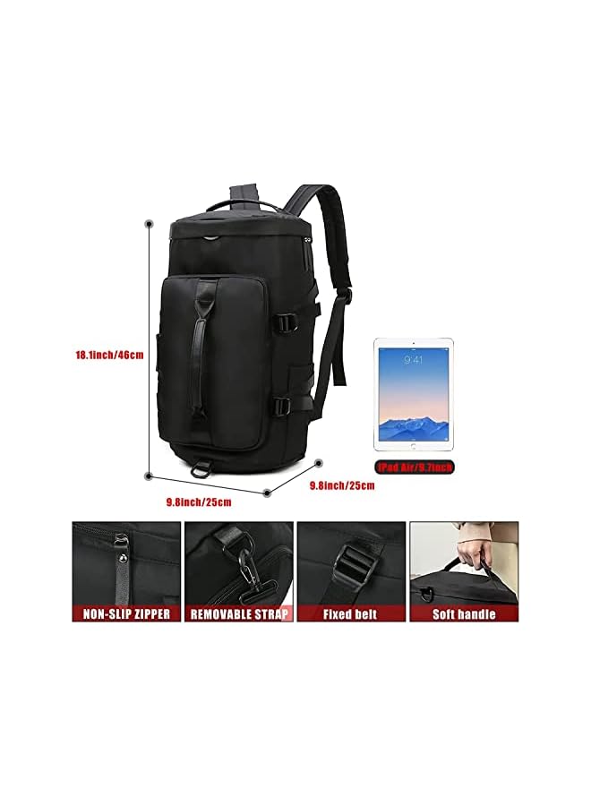 S-TOP Large Capacity Sports Gym Bag, Sports Gym Bag with Shoes Compartment & Wet Pocket, Sports Gym Bag for Men & Women, Multi-Occasion Application of Sports Bag (Black) - Image 4