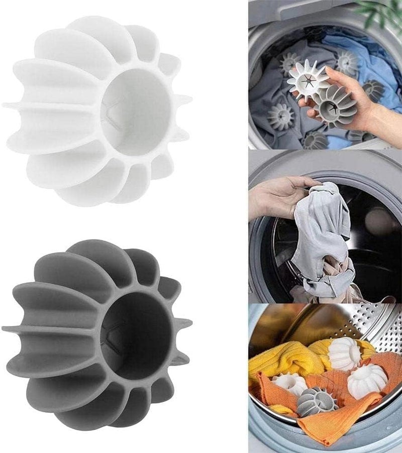 COOFANDY 8 Pcs Reusable Laundry Balls Laundry Scrubbing Balls for Washing Machine Clothes Deep Cleaning AntiWinding No Damage to Clothing wash Guard Ball Steamer Dryer Balls Knotting Reduces - Image 4