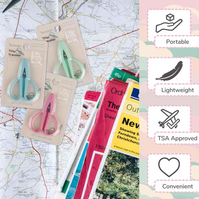 BambooMN JubileeYarn Tiny Traveler Units - Portable TSA Compliant Mini Airplane Snips - Beach Glass - 1 Unit - Image 5