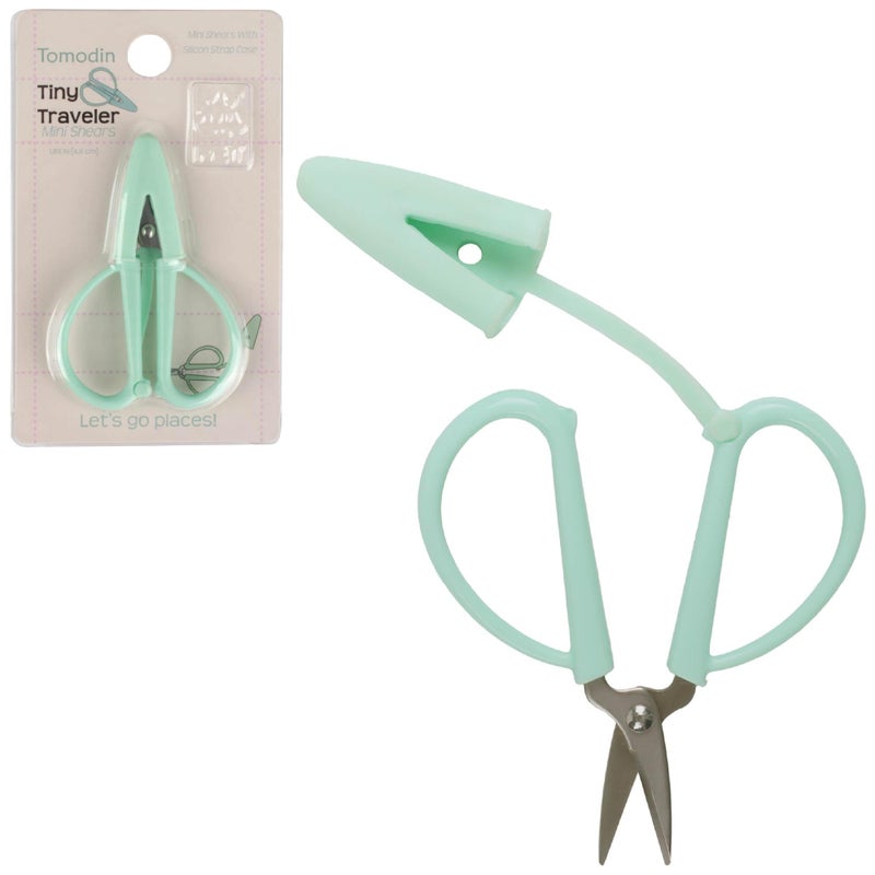 BambooMN JubileeYarn Tiny Traveler Units - Portable TSA Compliant Mini Airplane Snips - Beach Glass - 1 Unit - Image 1