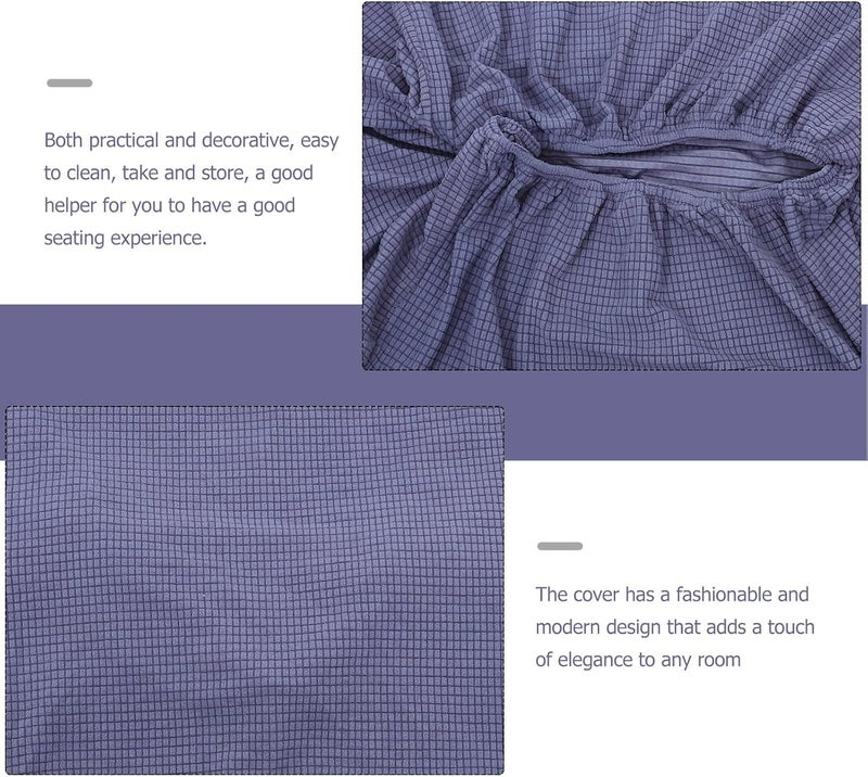 Homoyoyo Elastic Square Stool Cover Slipcover, Thickened Fabric Anti-Slip Footrest Protector, Small Size Sofa Footstool Sleeve for Home and Dormitory Use - Image 3