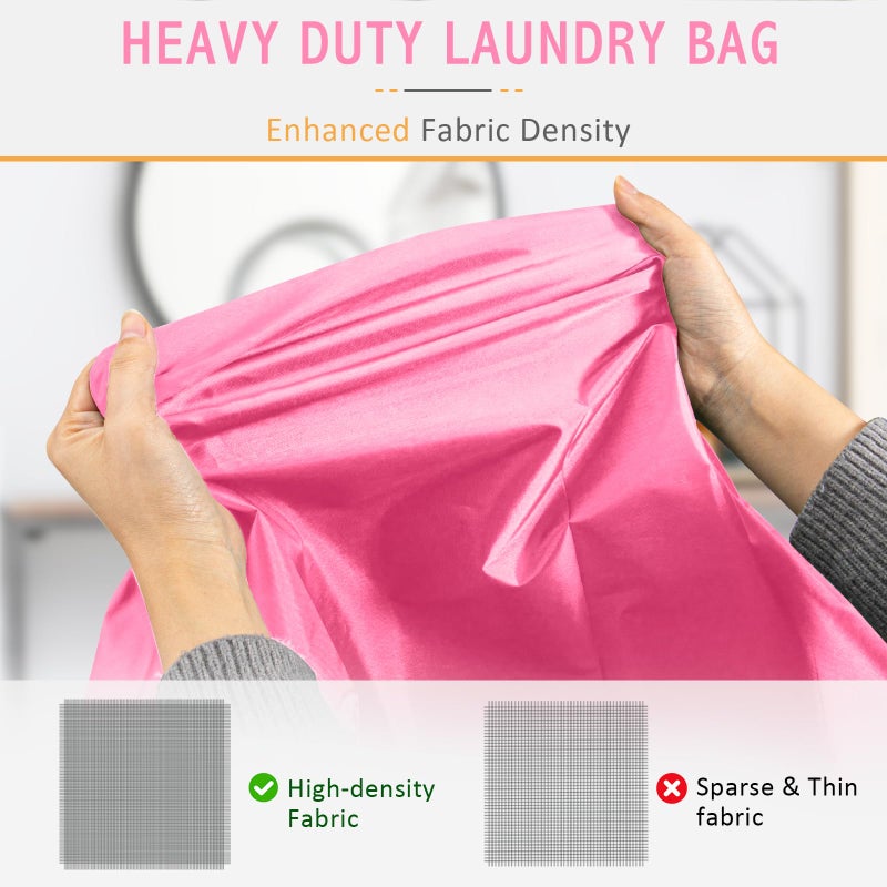Isink Extra Large Heavy Duty Laundry Bag - 28" x 40", Travel Laundry Bag for Dirty Clothes (Pink) - Image 3