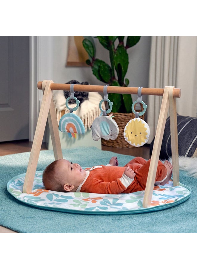ingenuity ity by Ingenuity - Sun Valley Wooden Toy Arch & Play Mat, Nature-Inspired Baby Gym with Developmental Toys, Gender-Neutral, 0-36 Months - Image 2