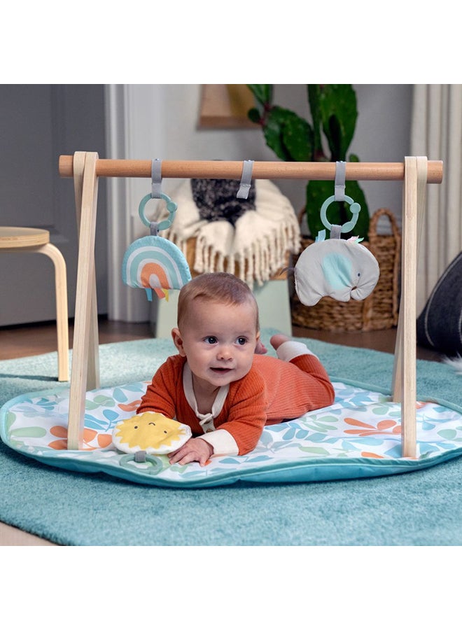 ingenuity ity by Ingenuity - Sun Valley Wooden Toy Arch & Play Mat, Nature-Inspired Baby Gym with Developmental Toys, Gender-Neutral, 0-36 Months - Image 3