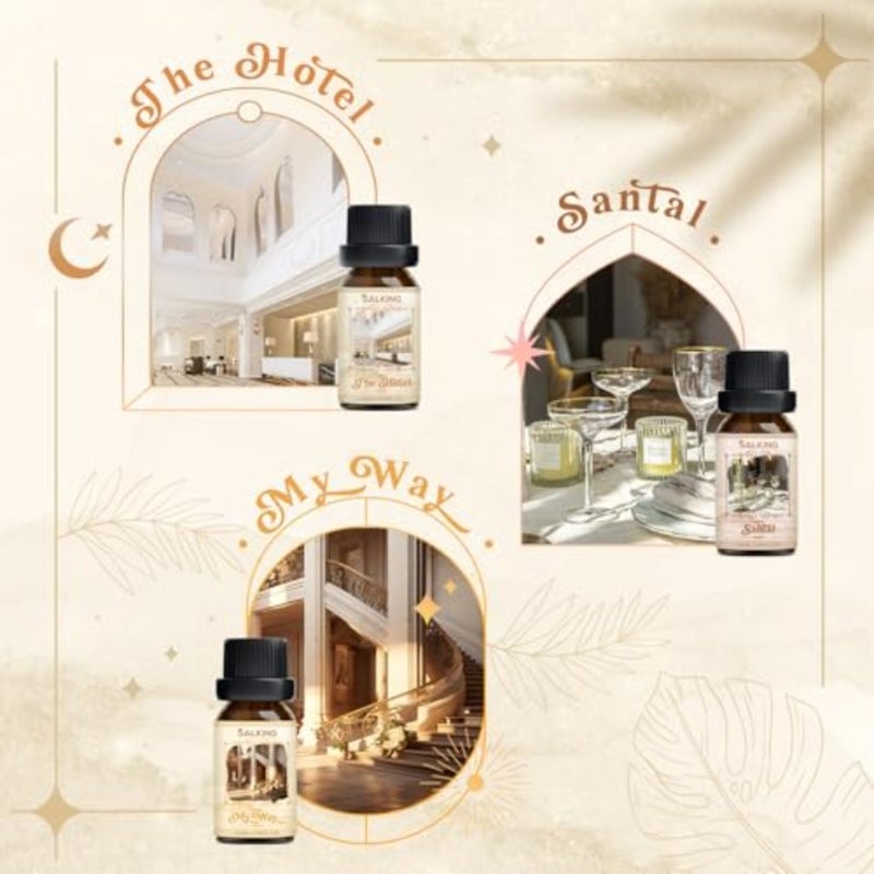 Fragrance Oil Essential Oils Gift Set Diffuser Oils Scented Oils for Soap and Candle Making Santal My Way Day Dream Secret Desires White Tea 6 PCS Aromatherapy Blends for Home Office Spa - Image 2
