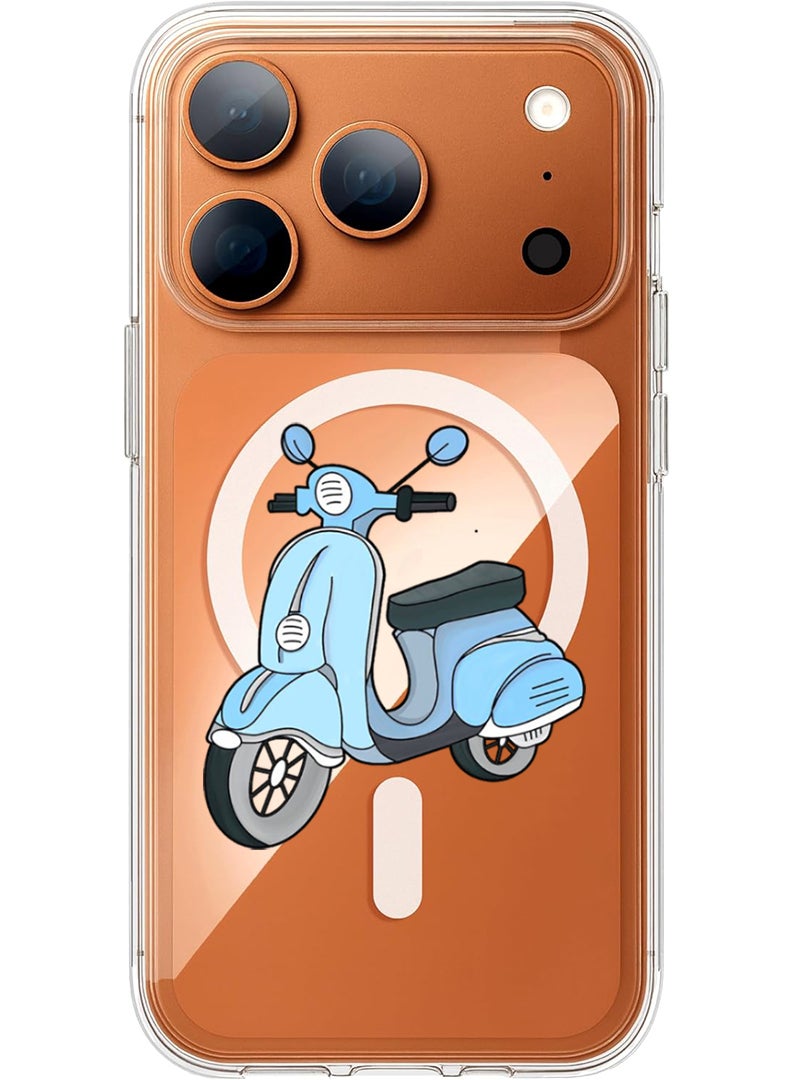 Theodor Magnetic Case for Apple iPhone 17 Pro Compatible with MagSafe Wireless Charging, Shockproof Phone Bumper Cover - Skull - Image 1