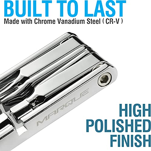 MARQUE 10 in 1 Bike Multitool - Mini 10 Bicycle Multi Tool Repair Kit for Road and Mountain Bikes. Pocket size with slim and portable profile for easy storage during road cycling and MTB-cyclist gift - Image 5