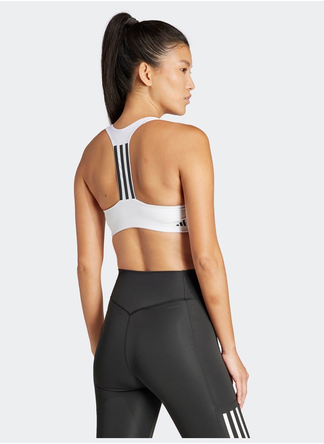 Adidas حمالة صدر Powerimpact Training متوسطة الدعم بثلاثة خطوط  - Image 3