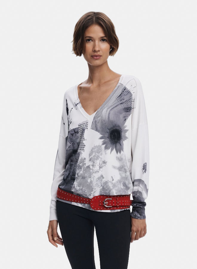 DESIGUAL Fine collage sweater - Image 2