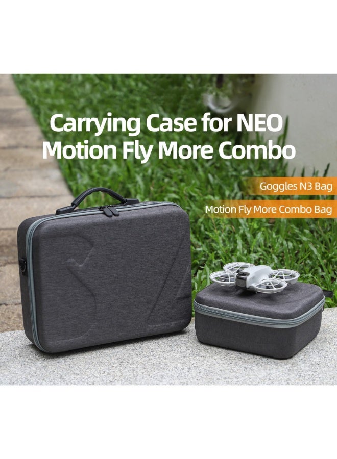 SYOSI Neo Goggles N3 Carrying Case, Portable Storage Shoulder Bag For DJI Neo Drone Accessories, Fits For DJI Goggles N3, RC Motion 3 Controller, Portable PU Leather Storage Neo Shoulder Bag  - Image 2