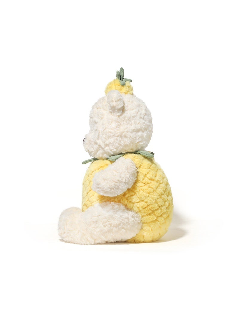 Jooki Pineapple Bear Plush Toy Pillow, PP Cotton, Cute Bear Doll, Sleeping Doll, Birthday Gift for Girls - Image 5