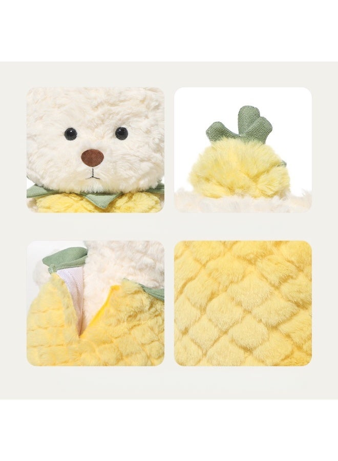 Jooki Pineapple Bear Plush Toy Pillow, PP Cotton, Cute Bear Doll, Sleeping Doll, Birthday Gift for Girls - Image 3