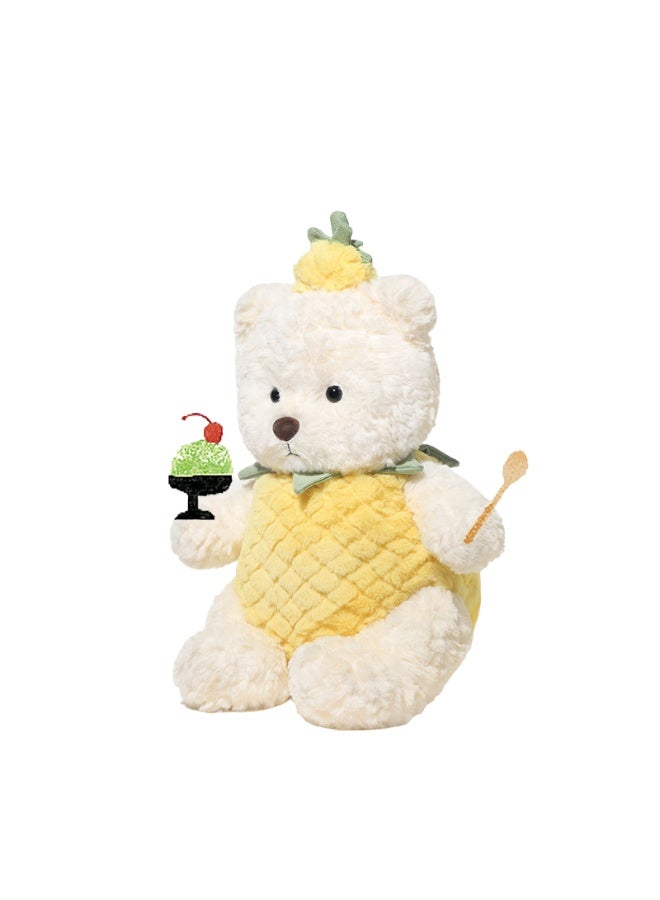 Jooki Pineapple Bear Plush Toy Pillow, PP Cotton, Cute Bear Doll, Sleeping Doll, Birthday Gift for Girls - Image 2