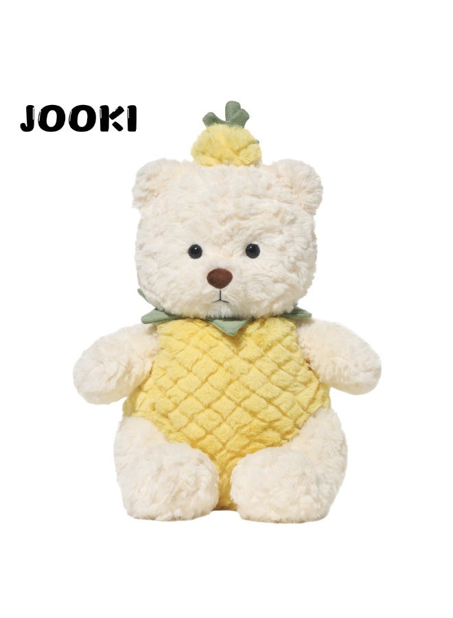 Jooki Pineapple Bear Plush Toy Pillow, PP Cotton, Cute Bear Doll, Sleeping Doll, Birthday Gift for Girls - Image 1