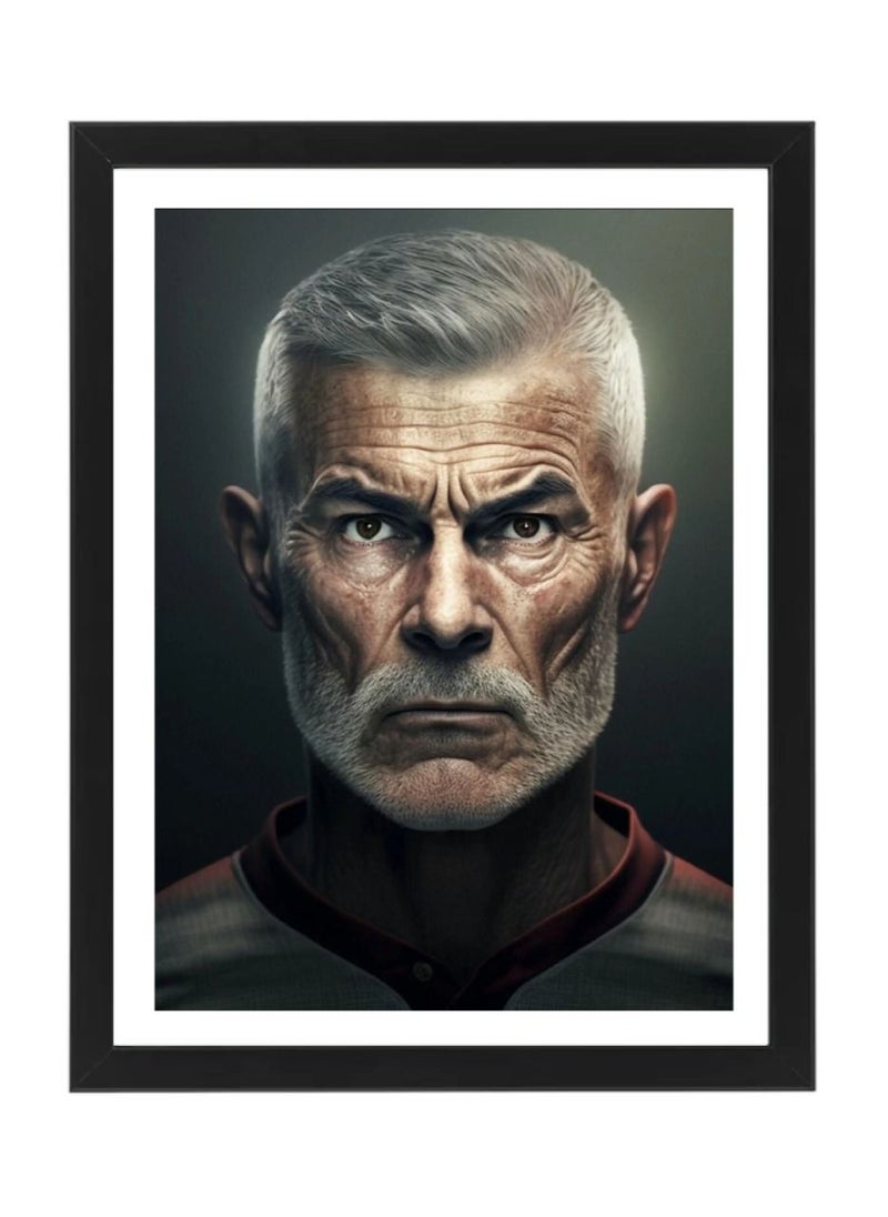 Boomah Accessories Cristiano Ronaldo CR7 OLD AI Generated , Artificial Intelligence, Poster with Frame 30x40cm 