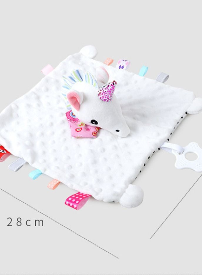 Loquat Baby Cute Cartoon Animal Holding Doll Baby Toy with Doll Comfort Scarf 28*28cm - Image 2