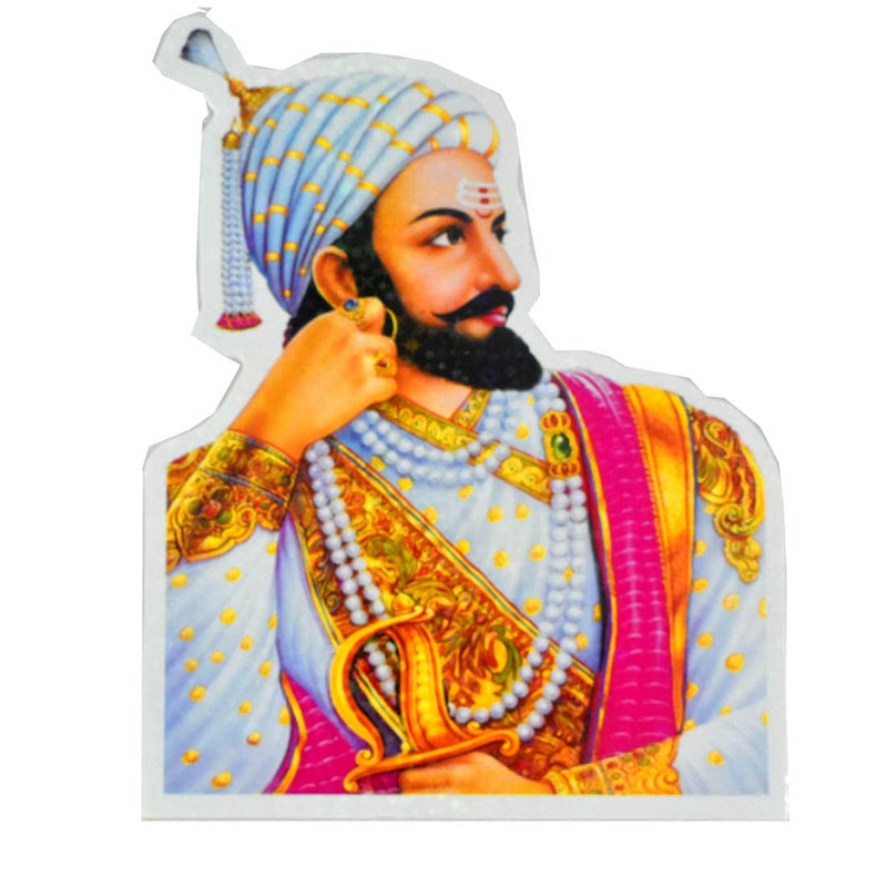 AFH Chatrapati Shivaji Maharaj Decorative Sticker for Home, Office, Car, Laptop (Length- 20 cm x Width - 17 cm) - Image 3